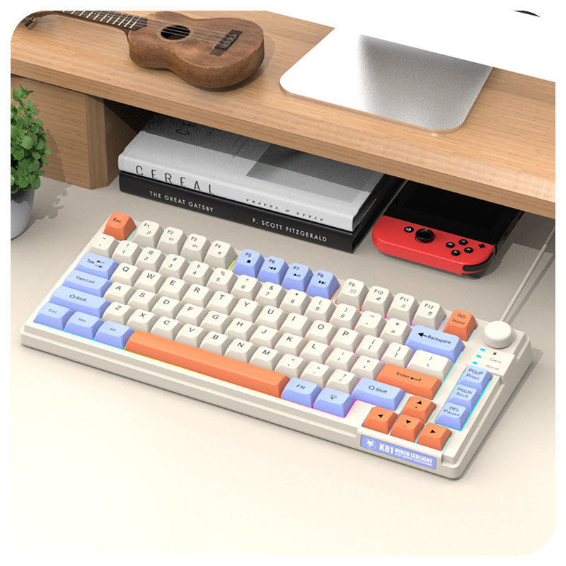 K81 RGB Gaming Keyboard – 81-Key Compact Wired Mechanical-Style Keyboard