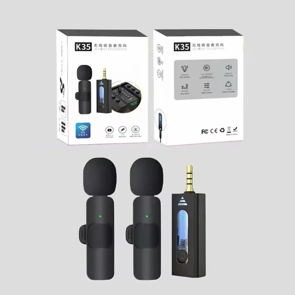 K35 Smart Wireless Lavalier Microphone – Bluetooth 5.3 Noise Reduction