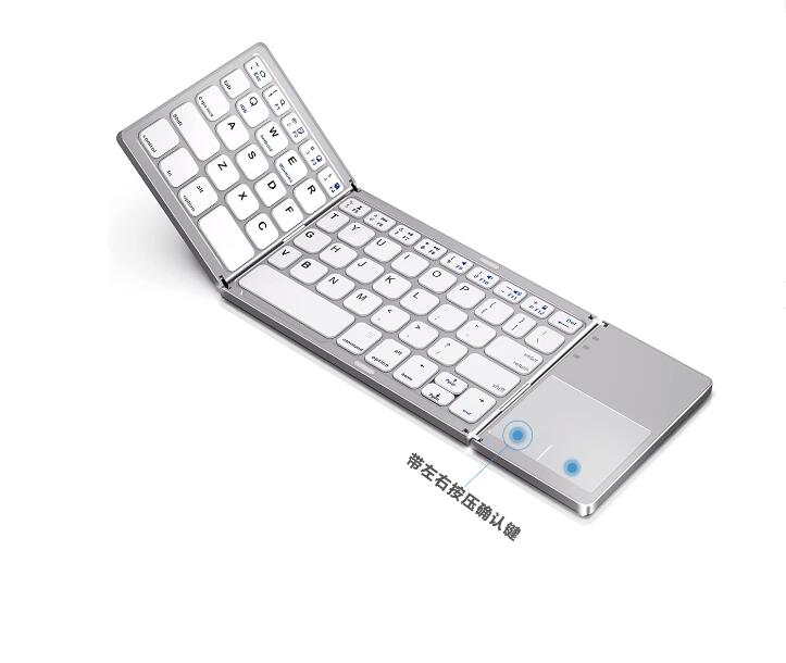 BO33 Foldable Bluetooth Keyboard with Touchpad – Mini Wireless & Rechargeable