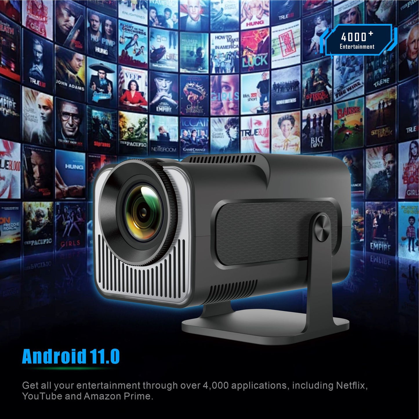 HY320 UltraShort Smart Cinema Projector (4K Supported)