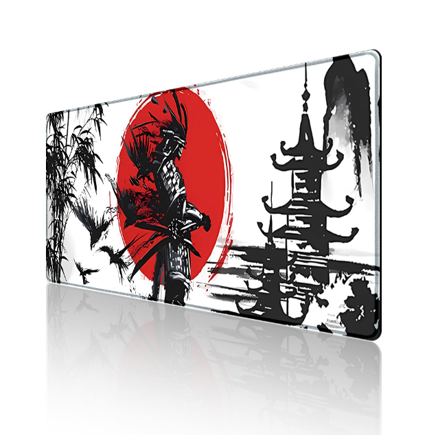 Samurai Desk Mat XXL – Gaming Mouse Pad & Keyboard Mat (Non-Slip, Waterproof)
