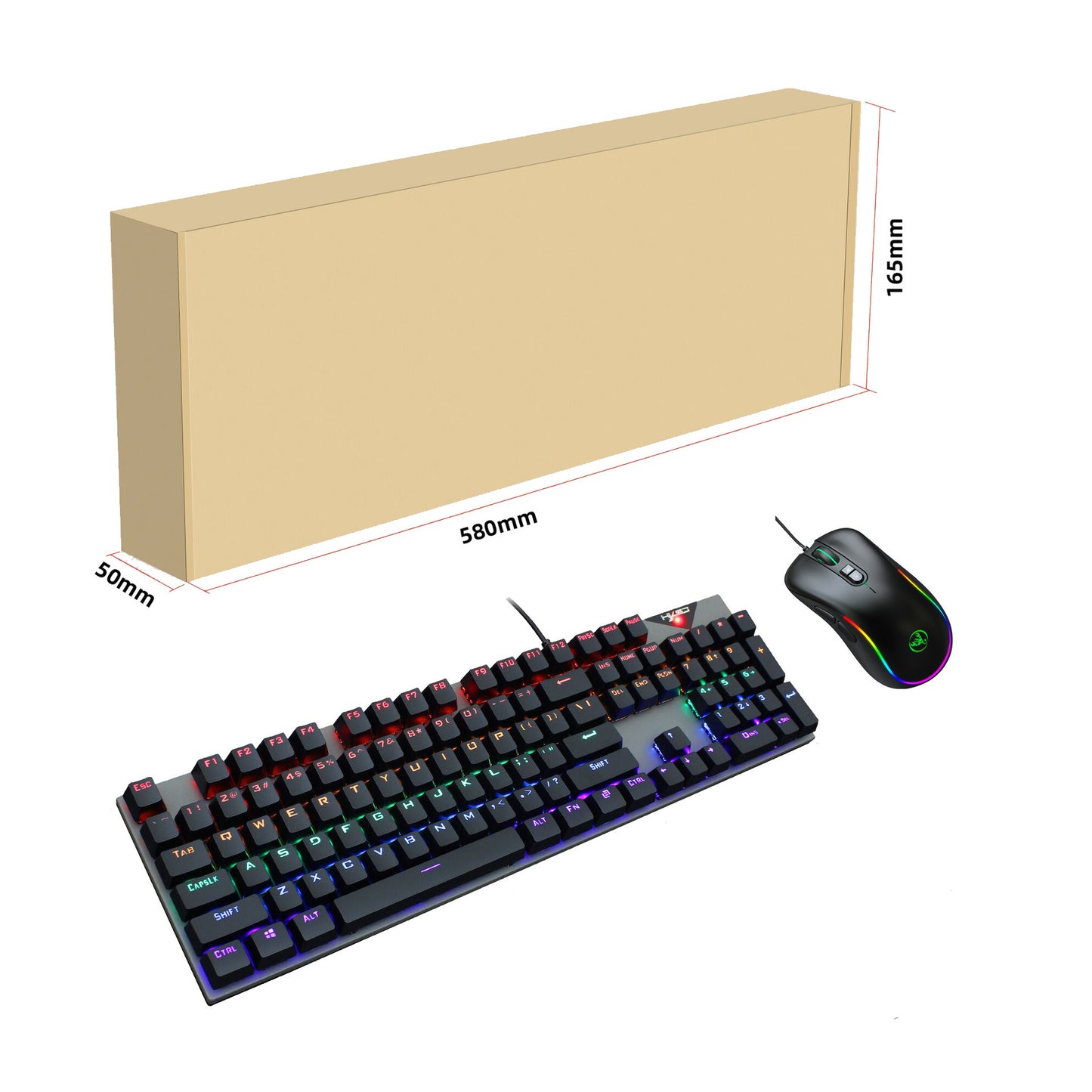 RGB Mechanical Gaming Keyboard & Mouse Combo – Wired Performance Set