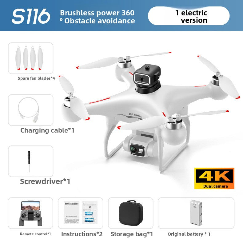 S116 MAX Brushless Camera Drone – Dual Camera, Obstacle Avoidance, Foldable Design