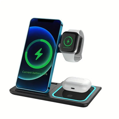 3-in-1 wireless charger foldable 15W suitable for wireless charging of Apple phones