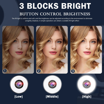 4K Autofocus Webcam with Ring Light – USB HD Camera for Streaming & Video Calls