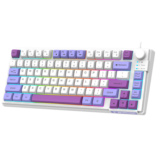 K81 RGB Gaming Keyboard – 81-Key Compact Wired Mechanical-Style Keyboard