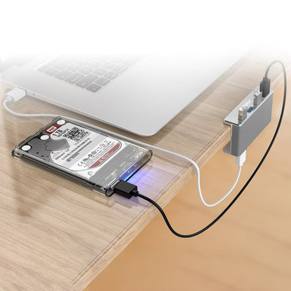 Aluminum Clip-On USB 3.0 Hub – 4-Port High-Speed Charging & Data Hub