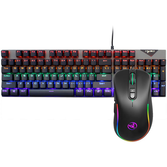 RGB Mechanical Gaming Keyboard & Mouse Combo – Wired Performance Set