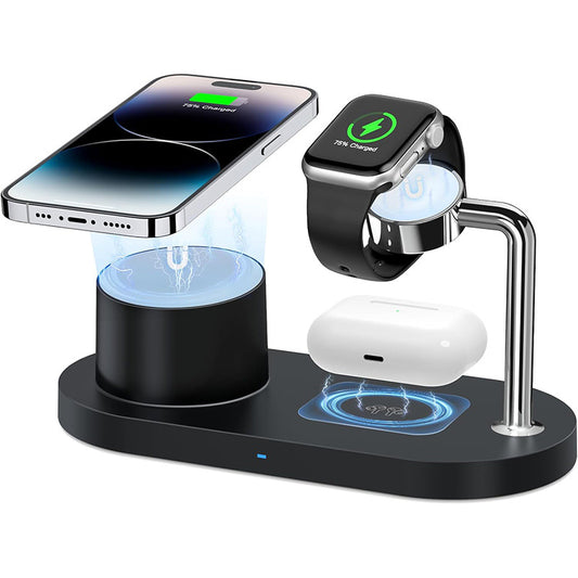 MagDock 3-in-1 Magnetic Wireless Charger (15W Fast Charge)