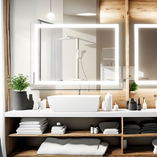 LumiLux™ 48” LED Bathroom Vanity Mirror – Anti-Fog & Dimmable