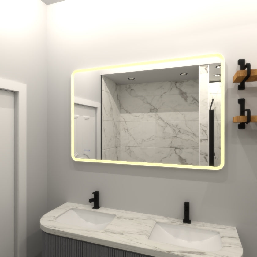 AuraGlow LED Bathroom Vanity Mirror