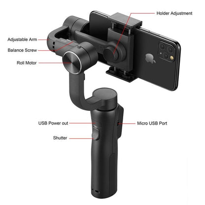 3-Axis Handheld Phone Gimbal Stabilizer F6