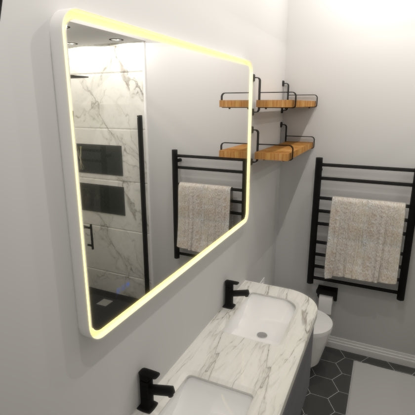 AuraGlow LED Bathroom Vanity Mirror