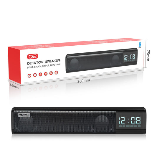 Q2 Pro Bluetooth 5.0 Desktop Soundbar – 10W, Long Battery Life