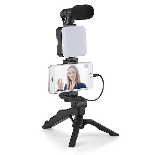 Portable Creator Vlogging Kit with LED Fill Light & Microphone