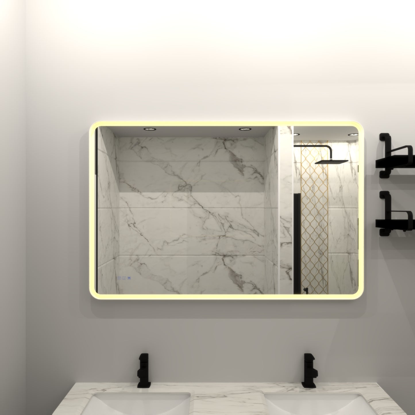 AuraGlow LED Bathroom Vanity Mirror