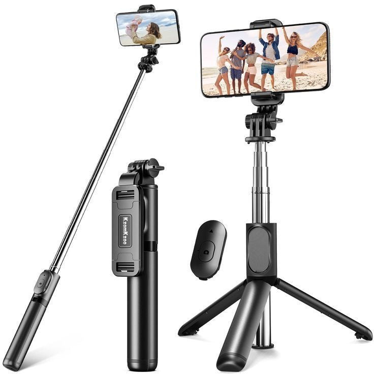 Bluetooth Selfie Stick Tripod with LED Fill Light