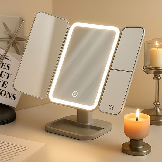 GlowPro™ 22-LED Touch Vanity Mirror (4X Magnification)